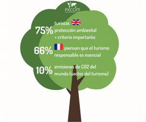 turismo responsable infografia arbol turistas marketing CO2 entorno proteccion ambiental cifras