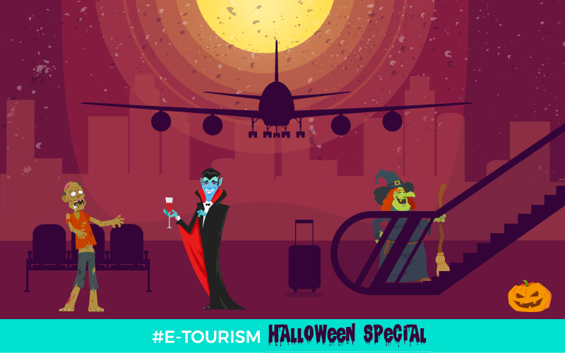 halloween special e-tourism tourism tourists horror fear october airline passengers paxex inflight top 8 infographics