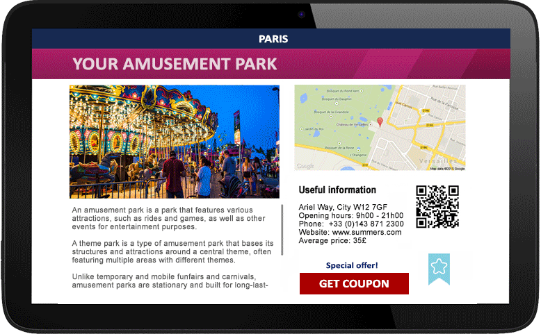amusement parks advertising on inflight airline media